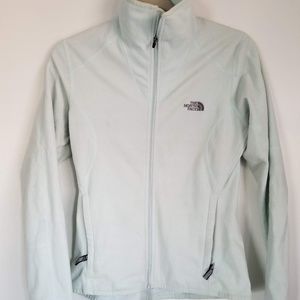 North Face Light Blue Zip Up S